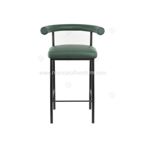 Kashmir full green lether bar stool